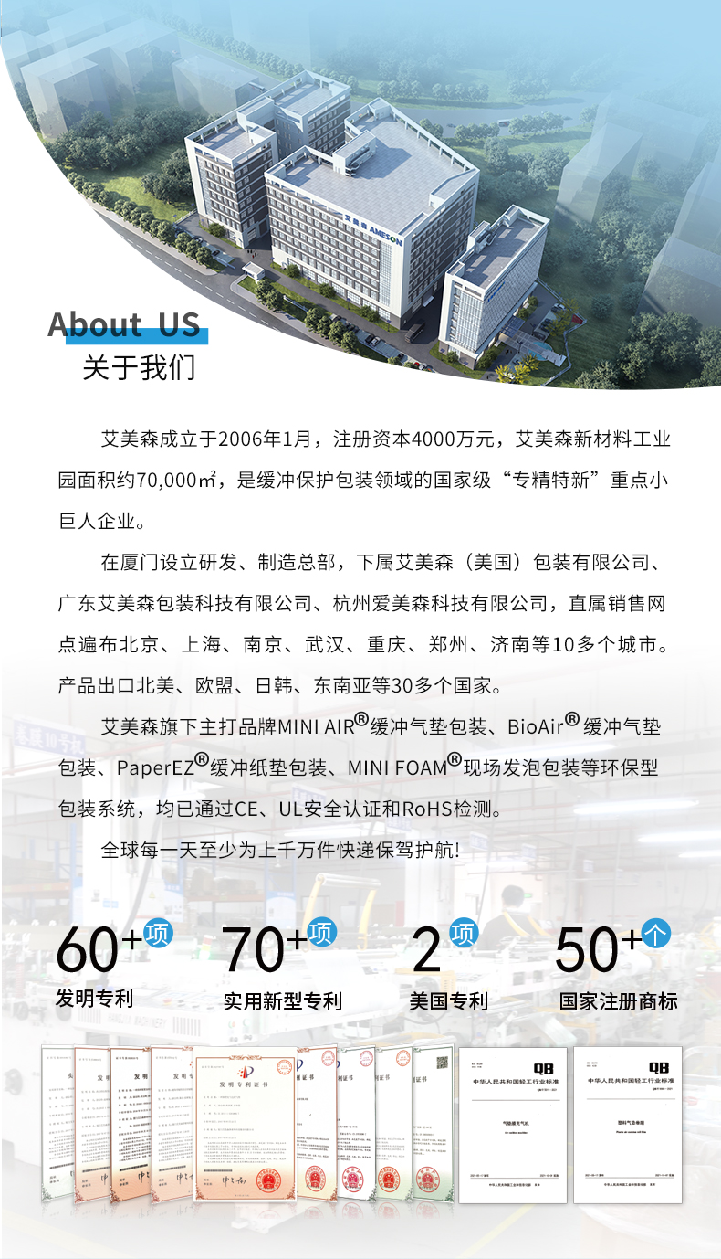 PaperEZ 全自動打包機PZMH-101A生產企業(yè)艾美森簡介